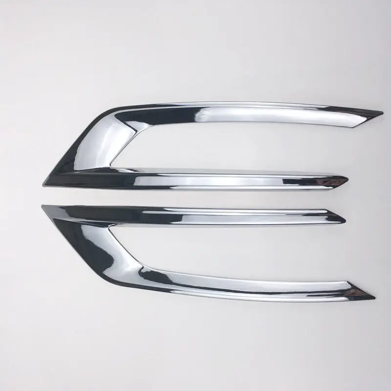 

BBQ@FUKA 2pcs ABS Chrome Car Front Fog Light Lamp Cover Trim Sticker Fit for Volvo XC60 2018 Car Exterior Accessories Styling