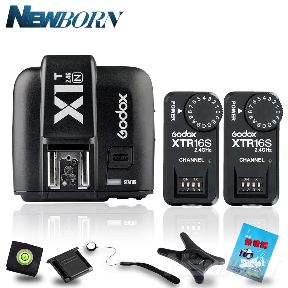 Беспроводной триггер Godox X1T N TTL 2 4G для Nikon + 2x XTR 16S Flash ресивер V850 V860C V850II V860IIC V860N V860II F