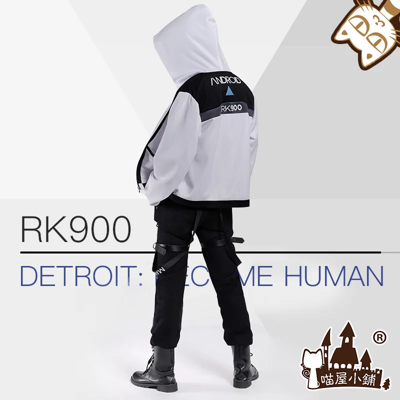 Детройт стать человеком RK800 RK900 Коннор Косплей Костюм Хэллоуин Униформа пальто +