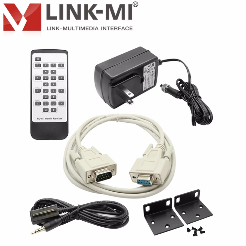 LINK-MI HDMI 4x4 видеоматричный коммутатор с ARC совместимый HDMI2.0/HDCP2.2 поддержка 4k x 2K 3D