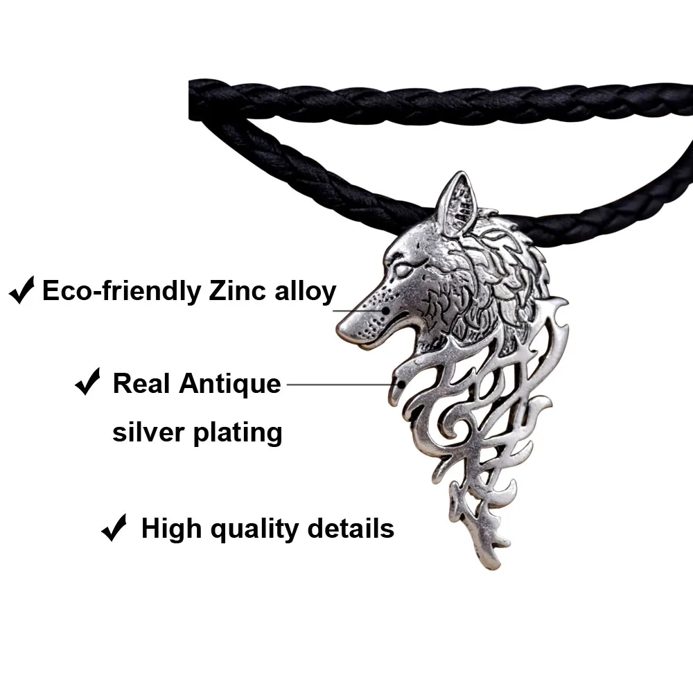 HUIDANG 1 шт. Прямая поставка хит продаж мужское Ожерелье Викинг-волк подвеска в виде