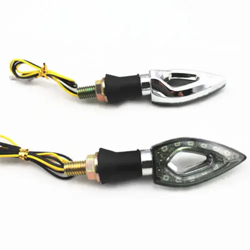 

2Pcs Flashing Motorcycle LED Turn Signal Light Indicator Blinker Light Rhombus Hollow Amber For Honda Suzuki Yamaha