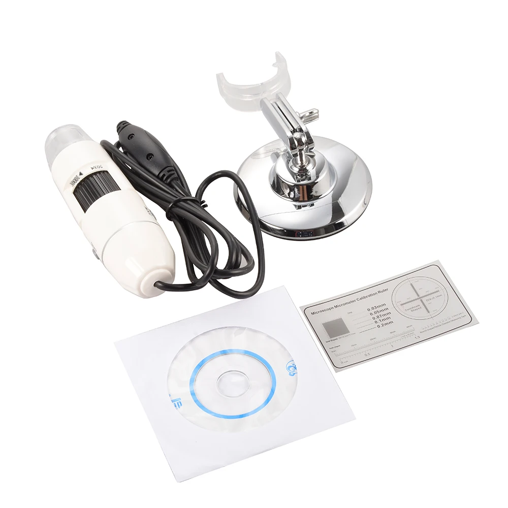 2MP 1000X 8LED USB Portable Digital Microscope Endoscope Zoom Video +Stand TE512 | Инструменты