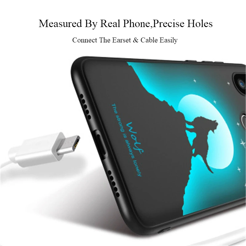 3D Touch Luminous Case for Redmi S2 MI 8 Soft Silicone Light Glow Pattern Full Back Cover Xiaomi 8SE/Mi 5X/Mi 6X |