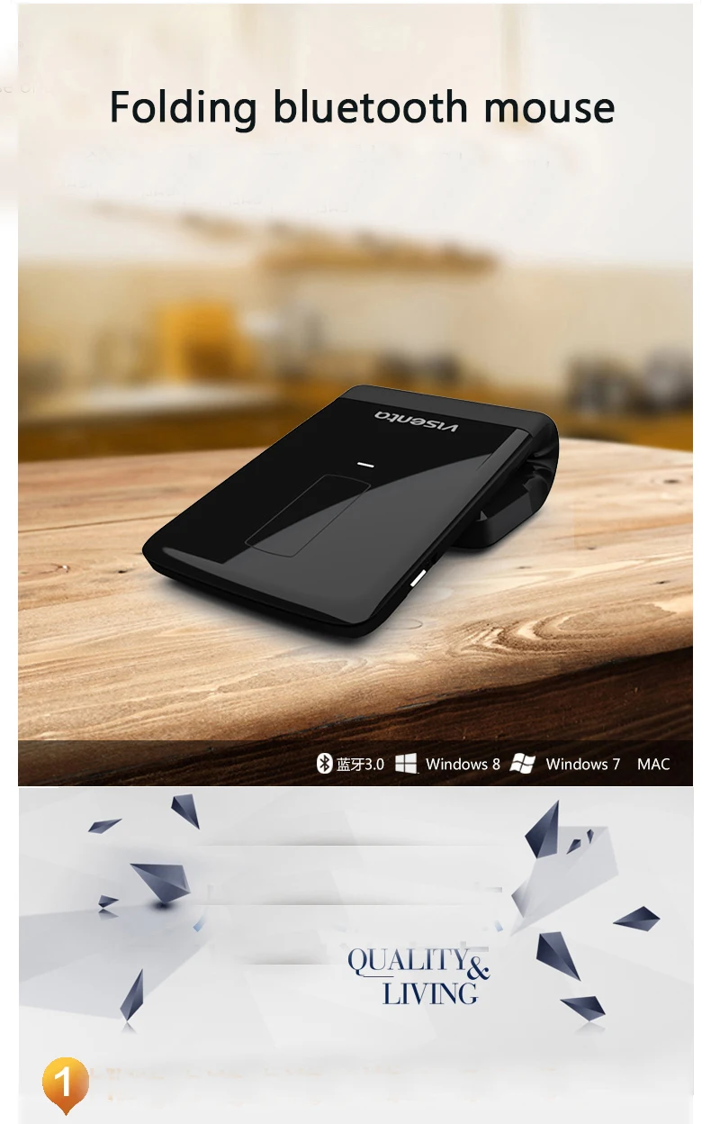 Новинка 2019 тонкая беспроводная мышь с Bluetooth 2000 точек/дюйм складной