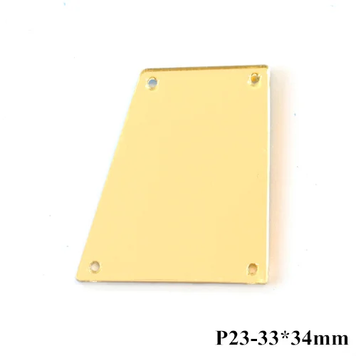 P23-30X34mm Пробивая по доступной цене! 50 шт. шампанское зеркало пришить стразы неправильной формы акриловые зеркала на камнях со стразами для свадьбы платье B3597 - Цвет: P23-30X34mm
