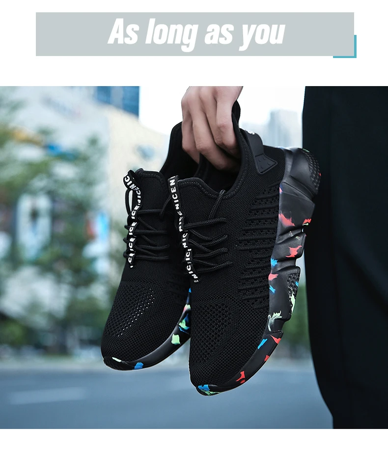 Мужские кроссовки; дышащие кроссовки Flyknit; мужская повседневная обувь; светильник на шнуровке; Мужская обувь; Летняя обувь; Chaussures Hombre