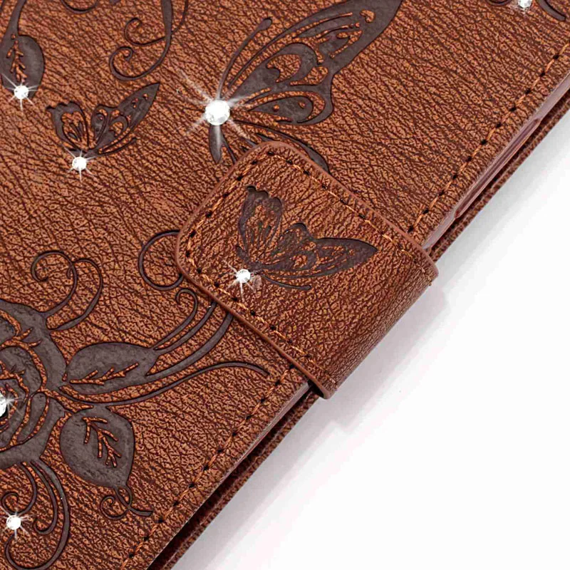 Leather Flip Wallet Rhinestone Soft Phone Bling Cover Shell Coque Fundas for Samsung Galaxy A3 A5 2016 2017 A8 Plus 2018 Case |