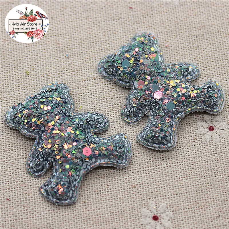 12 шт. нетканые блестящие нашивки с изображением медведя|glitter felt applique|felt appliqueappliques