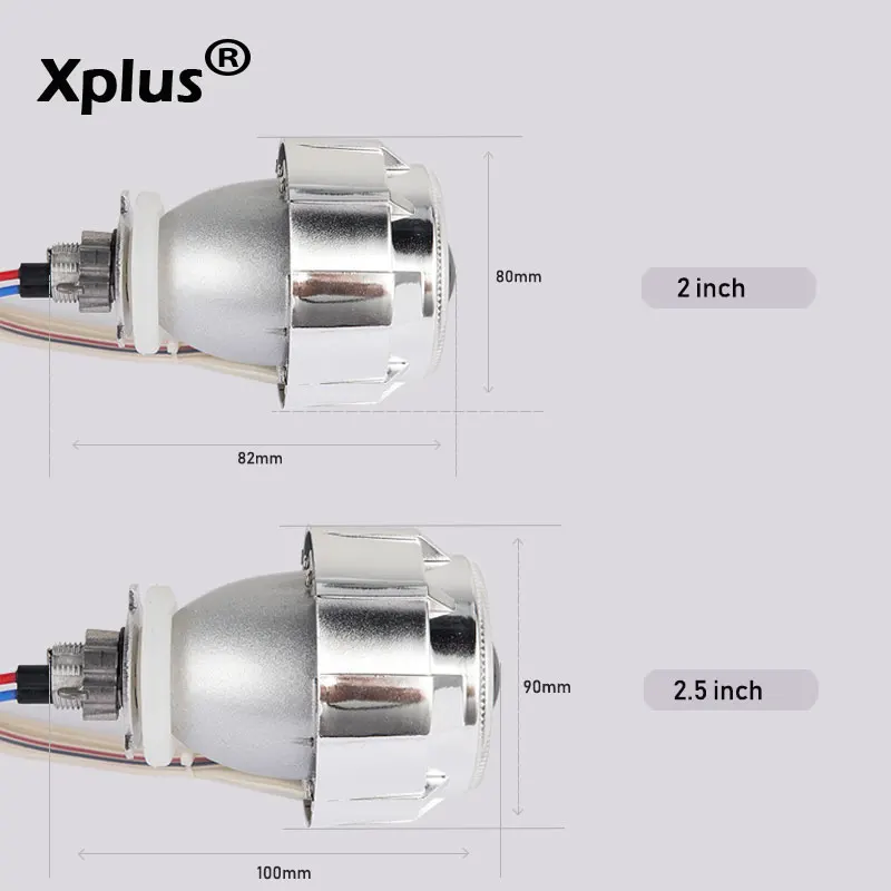 Xplus 2 дюйма высокие/низкие Hid линзы проектора bi xenon комплект фар Светодиодный Devil Eye для мотоцикла для автомобильных фар HID налобный фонарь