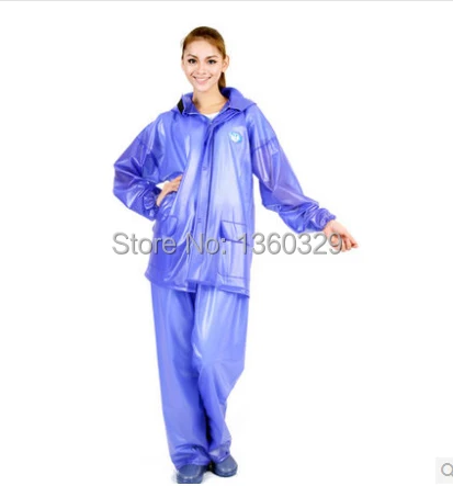 Толстый мотоциклетный дождевик с капюшоном из ПВХ Женский непромокаемый плащ