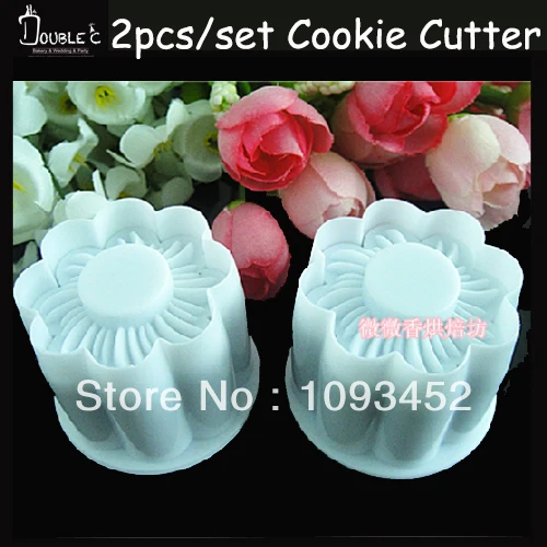 Цветок 2 шт помадка Sugarcraft плунжерный резак штамп глиняные Глины Торт Украшение