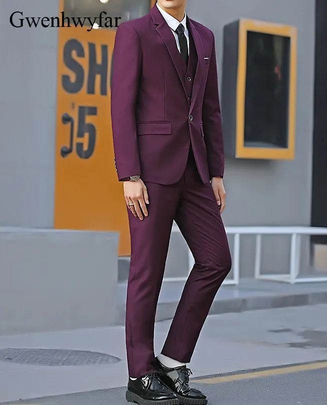 Gwenhwyfar 2018 последние пальто брюки дизайн черный лацкан с тупым углом Slim Fit мужской