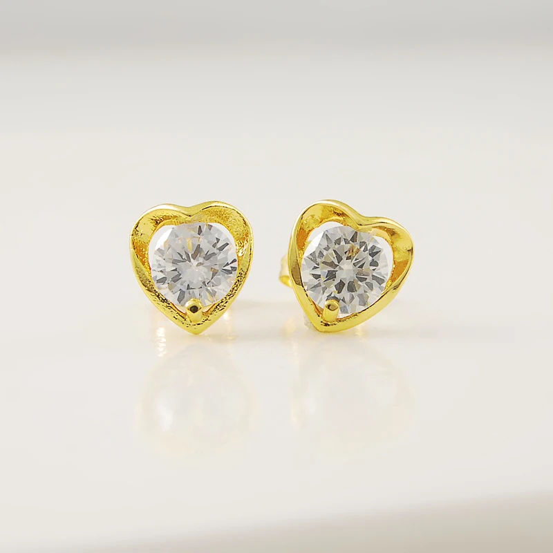 Серьги Модные ювелирные изделия хрустальные серьги 24 k позолоченные в форме
