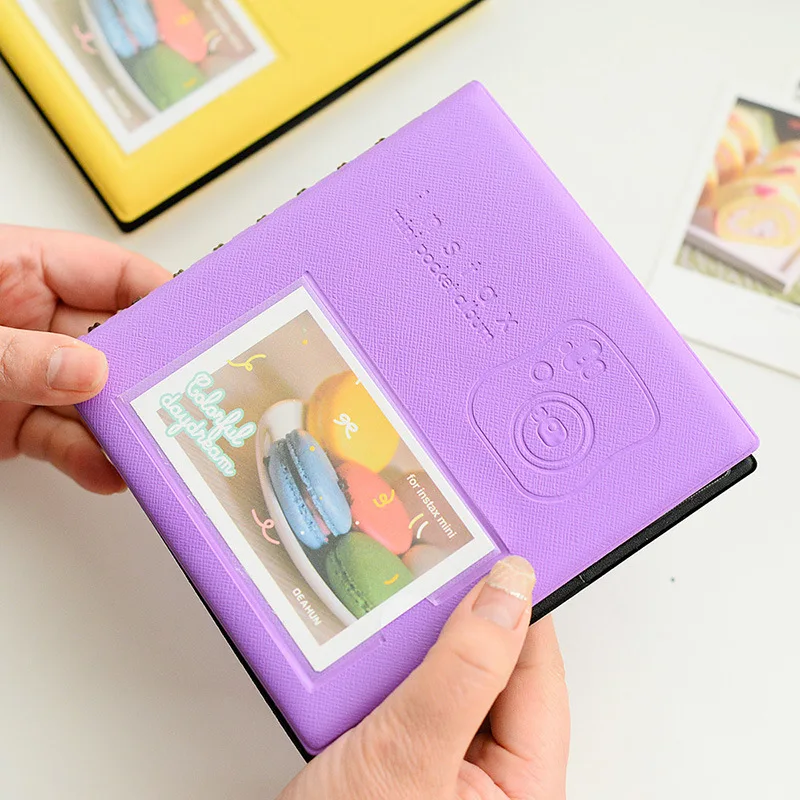 Альбом для фотографий мини альбом карамельных цветов 68 карманов 3 дюймовых Instax и