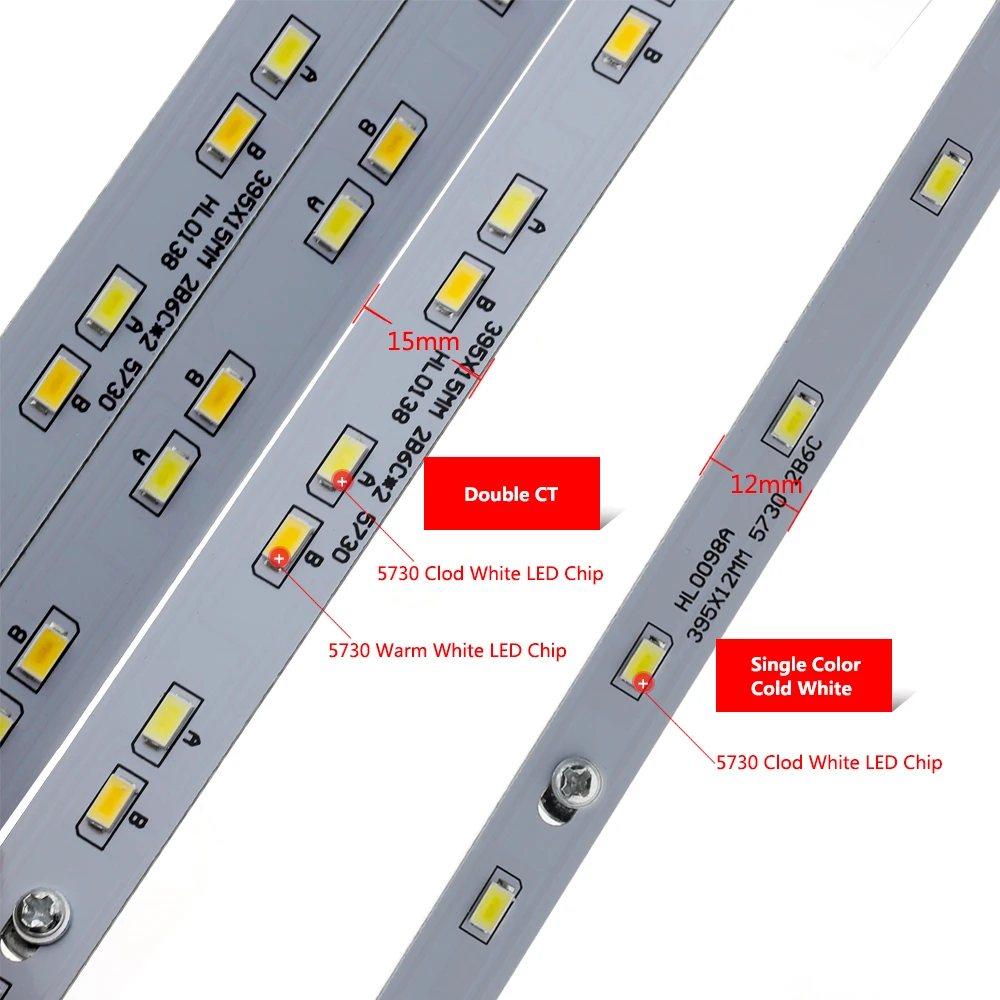 Светодиодный светильник s 5730 SMD светодиодный светильник AC220V двойной цвет потолочный светильник высокая яркость светодиодный светильник источник с драйвером питания+ Магнитный держатель