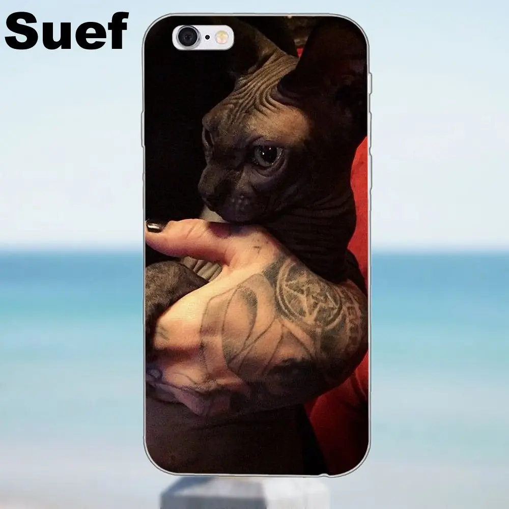 Suef Kat Von D Cat для iPhone X 4 4S 5 5S 5C SE 6 6S 7 8 Plus Samsung Galaxy J1 J3 J5 J7 A3 A5 2016 2017 мягкий модный чехол|for