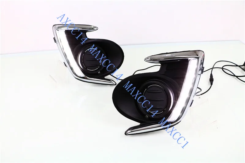 WHITE Daytime Day Fog Lights DRL Run lamp For Mitsubishi attrage 2012-2015 |