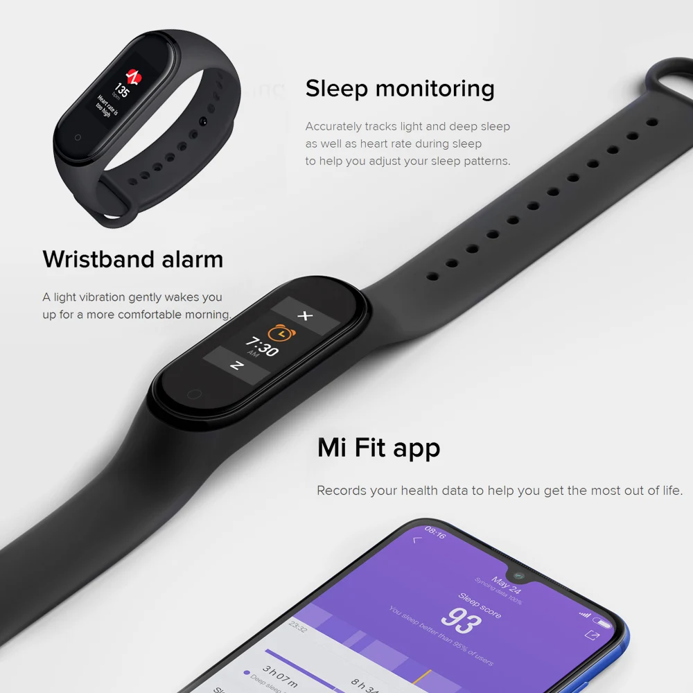 Для черной версии mi Band 4 умный фитнес Шагомер Ограниченная серия браслет с новым AMOLED цветным дисплеем BT5.0
