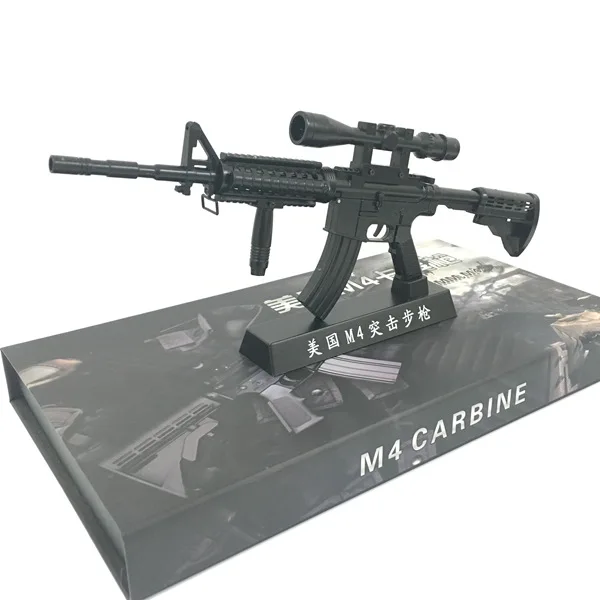 1:3 металлический реквизит в виде пистолета USA M4 Carbine телескоп Ver. Игрушечный стрелковый пистолет Модель игрушечных пистолетов металл черный