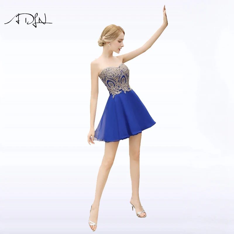ADLN Дешевое короткое коктейльное платье без рукавов шифоновое ТРАПЕЦИЕВИДНОЕ