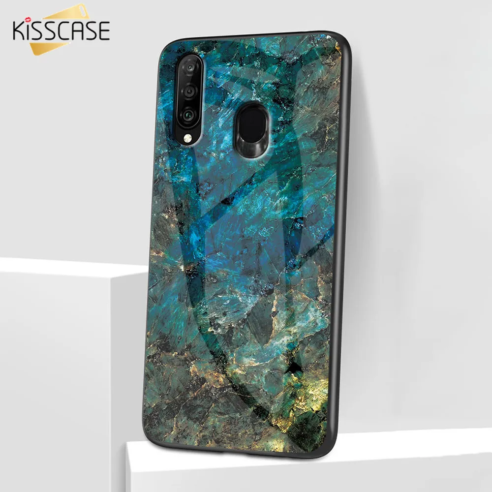 Роскошный чехол KISSCASE из мраморного стекла для Samsung Galaxy A50 A7 2018 S10 Plus S10e S8 S9 Fundas |