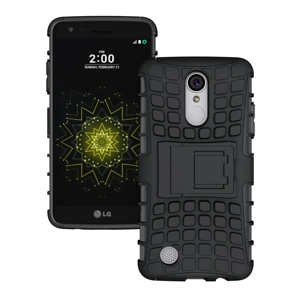 Двойной слой ТПУ + ПК жесткий Гибридный бронированный чехол с подставкой