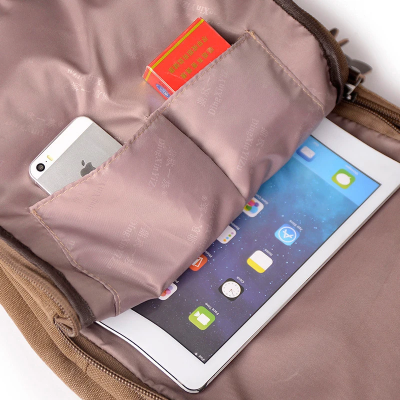 Холщовый школьный ранец для мужчин дорожный рюкзак ноутбука портфель студентов