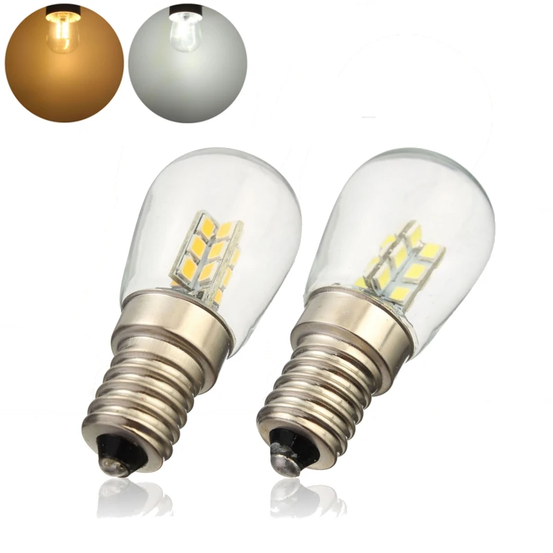 Высокая яркость 3014 SMD 24 светодиодный s светодиодный лампа E14 3 Вт Чистое Белое теплое белое светодиодное освещение Лампа 220V для холодильника швейная машина