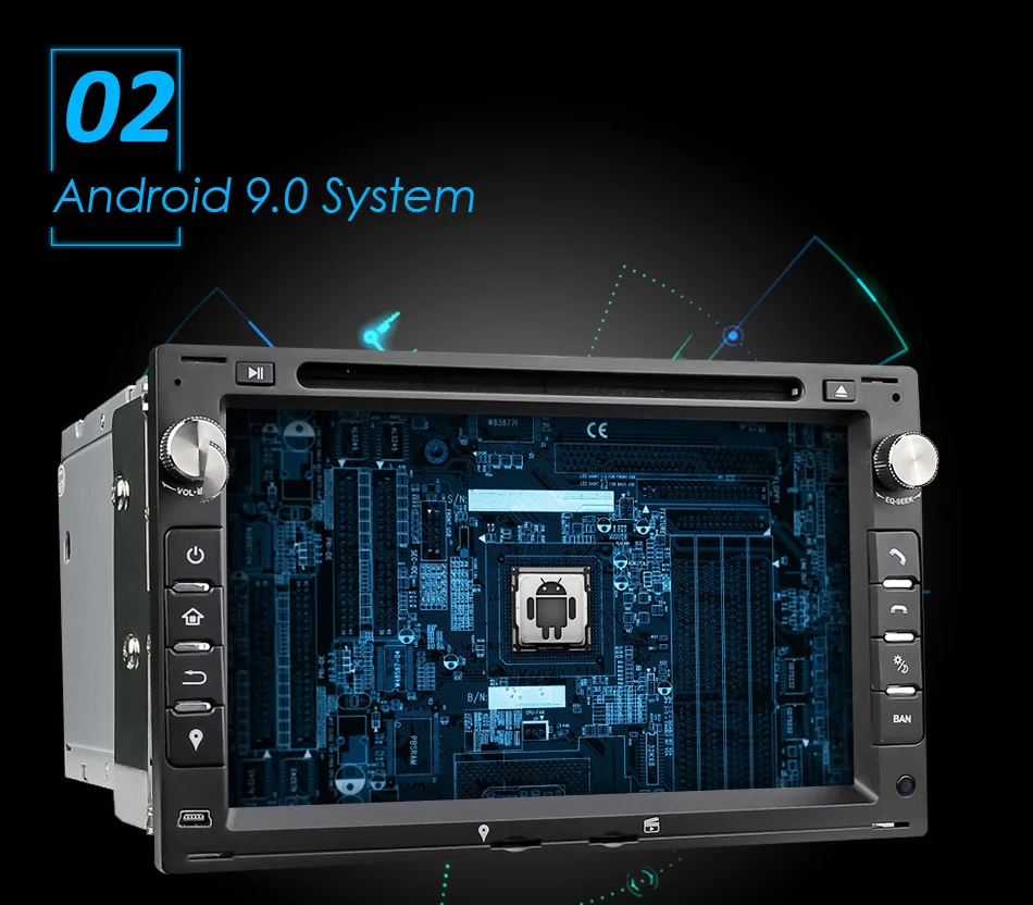 Eunavi Восьмиядерный 4 Гб ОЗУ 64 ГБ флеш Android 9,0 7 дюймов Автомобильный dvd-плеер gps для VW Glof Bora Passat Mk5 Golf Mk4 Polo сиденье Jetta