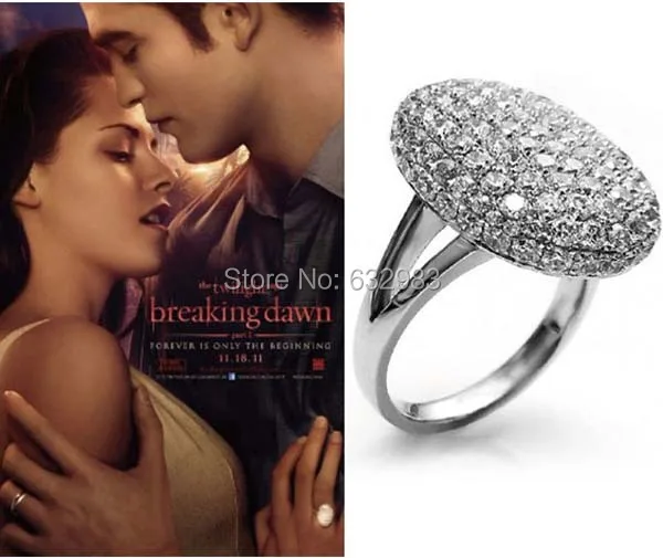 Женские обручальные кольца Twilight Bella модные блестящие серебряного цвета с