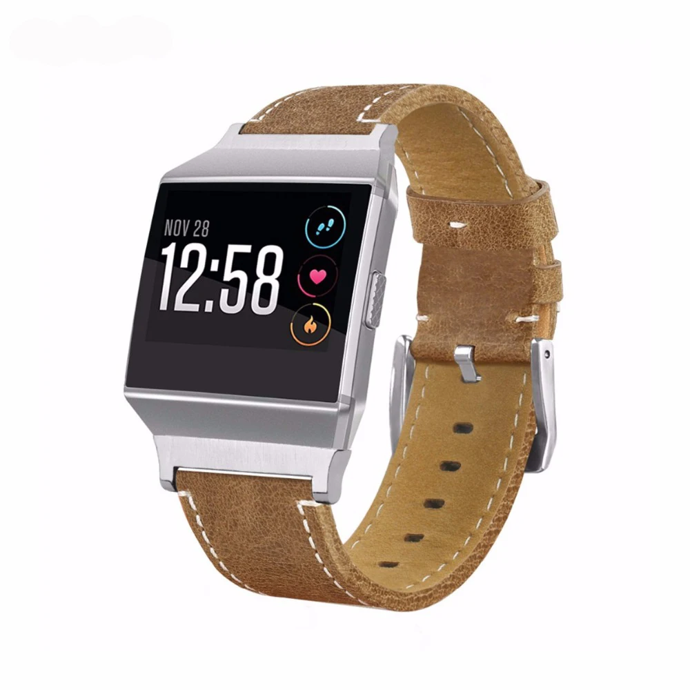 Подлинные наручные часы кожаный ремешок для fitbit ионический Браслет замена часов