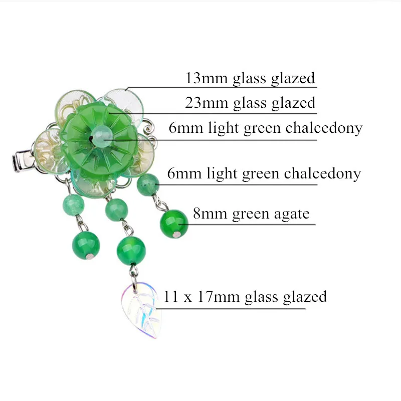 Женские заколки для волос Yanting стеклянные глазурованные цветочные аксессуары