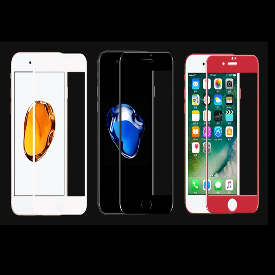 3D изогнутый край Полное покрытие экрана протектор для iPhone 6 7 6S 8 xзакаленное