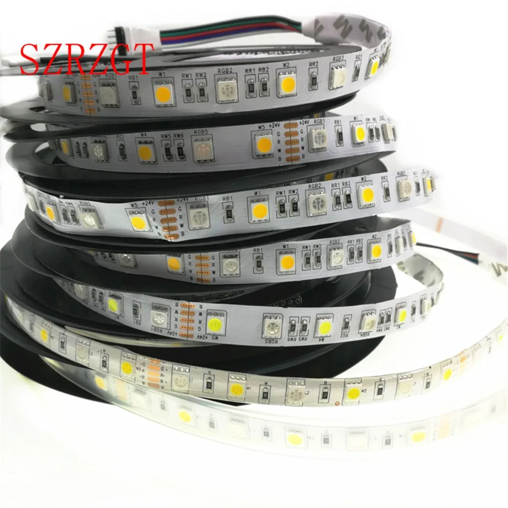Водонепроницаемая светодиодная ленсветильник 1 рулон 5 м 12 В 5050 RGB RGBW RGBWW розовая