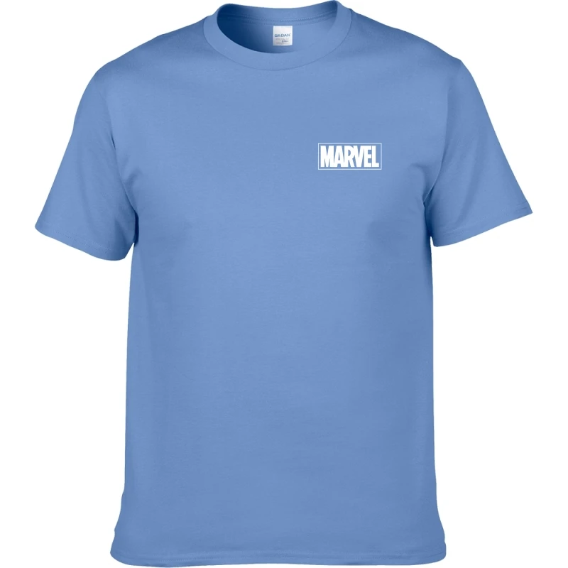Marvel Comics футболки для Для мужчин футболка модная брендовая Повседневное Рубашка с