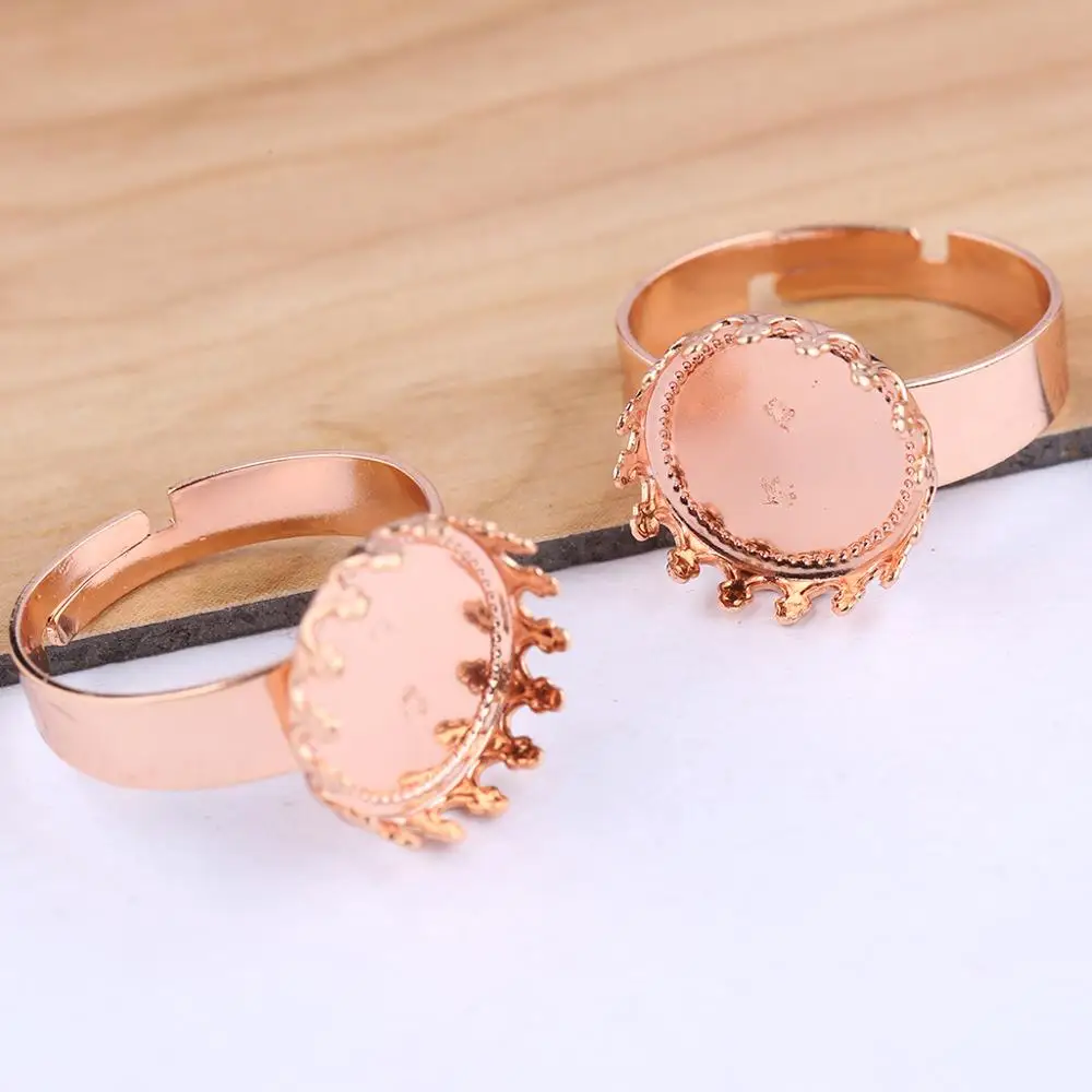 10 шт. Нержавеющая сталь Регулируемый с покрытием из розового золота подходят 12