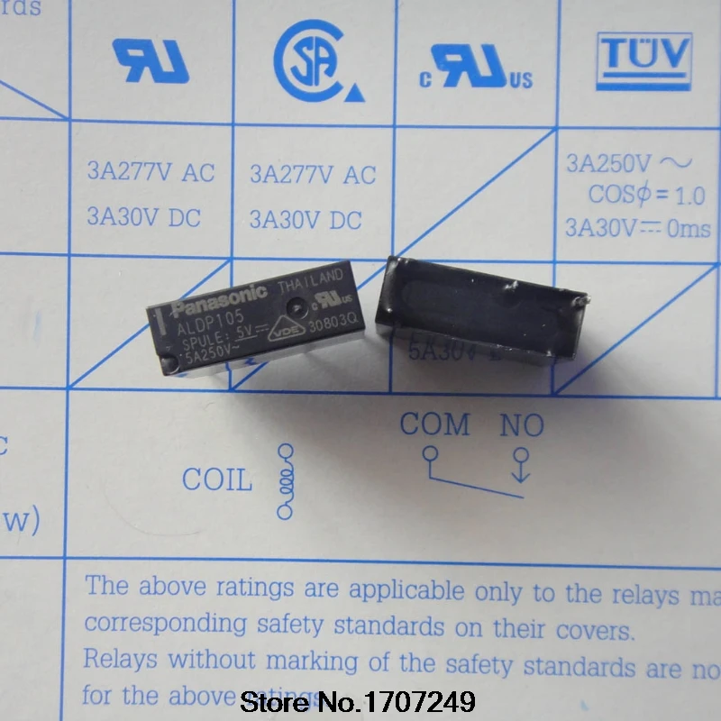 100 шт./лот реле сигнала ALDP105W ALDP105 DC5V ALDP112W ALDP112 DC12V ALDP124W ALDP124 DC24V 5A 4pin группа нормально