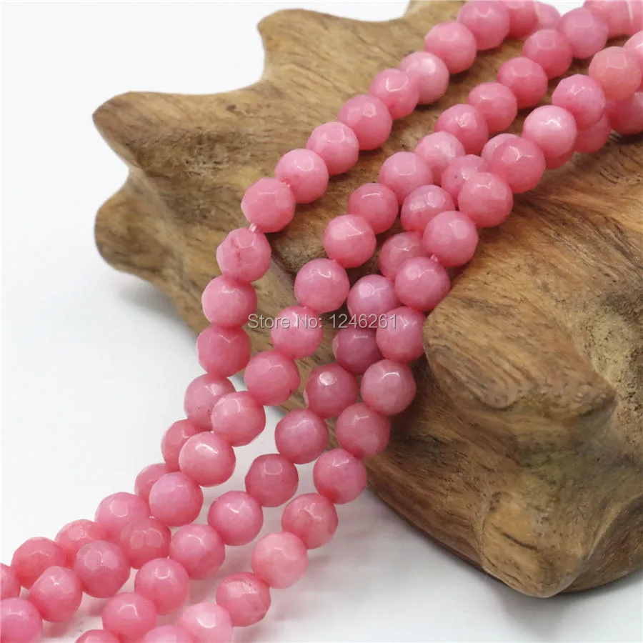 4 мм аксессуары Розовый Халцедон Круглые Кристальные поделки свободные бусины DIY
