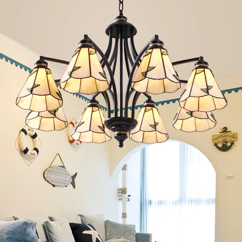 Люстра красочные Арт Деко столовая лампа Современная гостиная люстры украшения