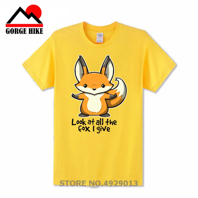 Новинка Мужская футболка с изображением лисы я даю сумасшедшие Мультяшные