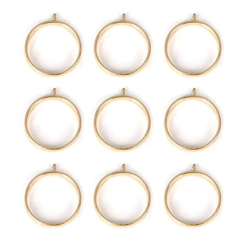 Round2 Gold-10pcs 10 шт установка в открытую рамку Пустые Подвески Ассорти геометрические полые прессованные цветы полимерная рамка Формочки ободок DIY Изготовление ювелирных изделий - Окраска металла: Round2 Gold-10pcs