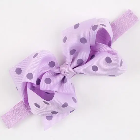 100pcs/lot Bright Polka Dot Spot Print Hairband, polyester Hair Bands - Accessories