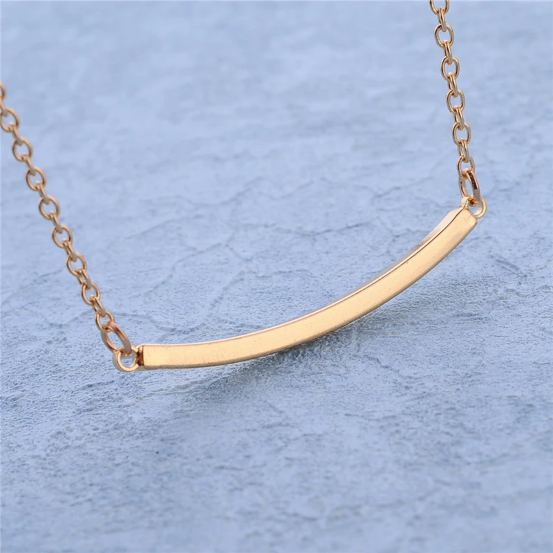 Изогнутое ожерелье с простым дизайном в форме бара милое для женщин и девушек|bar