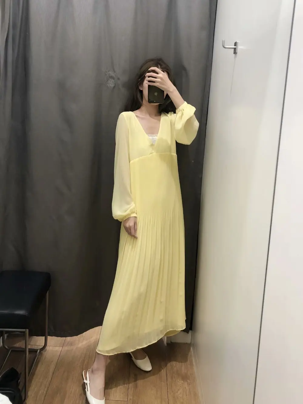 19 za зимнее женское платье со складками шифоновое vestidos Женское Платье макси с