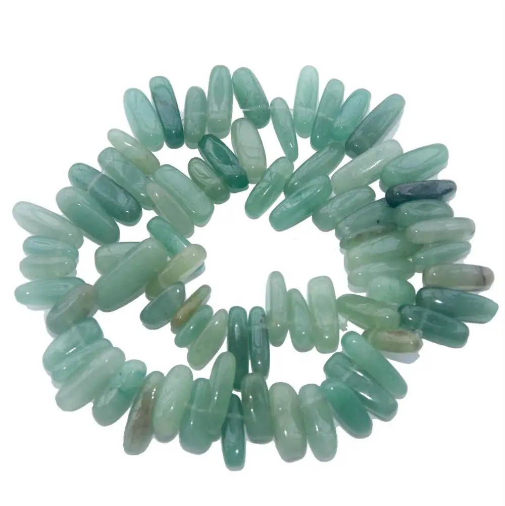 Green Aventurine 12-18 мм в форме палочки натуральный тигровый глаз, Агаты лазурит бусины материалы драгоценные камни россыпью DIY ожерелье для изготовления ювелирных изделий - Цвет: Green Aventurine