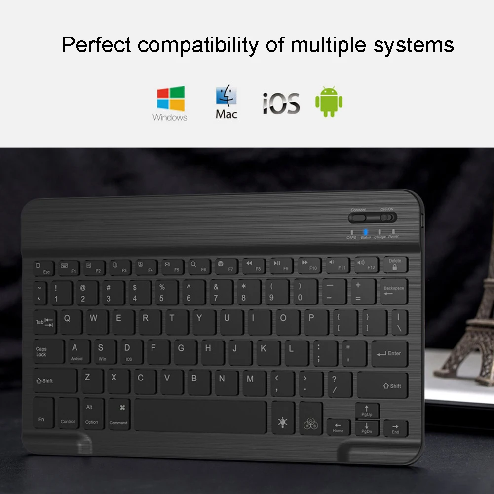 Universal 7 Colors Backlit Desktop Removable Bluetooth Keyboard Lightweight Wireless Extensions Slim Mini Adjustable Brightness |