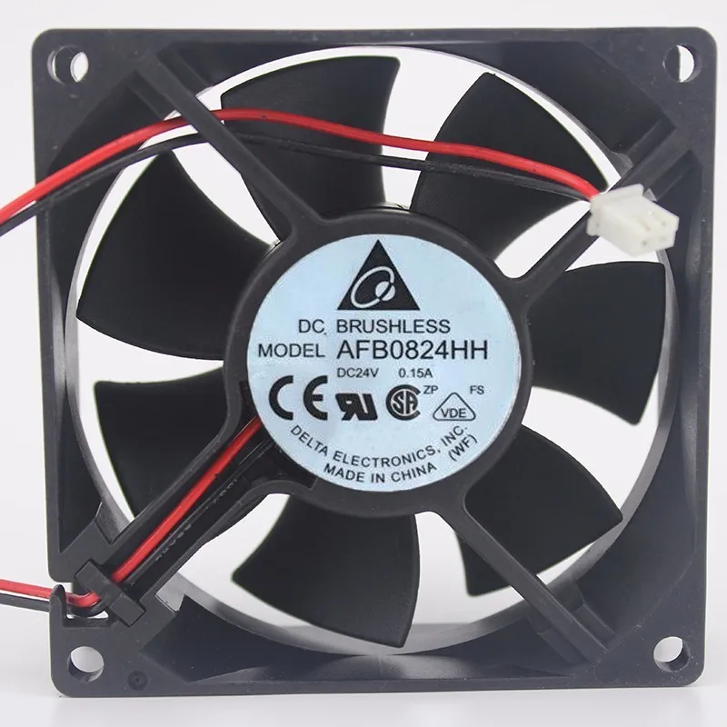 

Original Delta AFB0824HH 80MM 80*80*25MM 8CM DC 24V 0.15A 2 Lines Converter Power Supply Cooling Fan