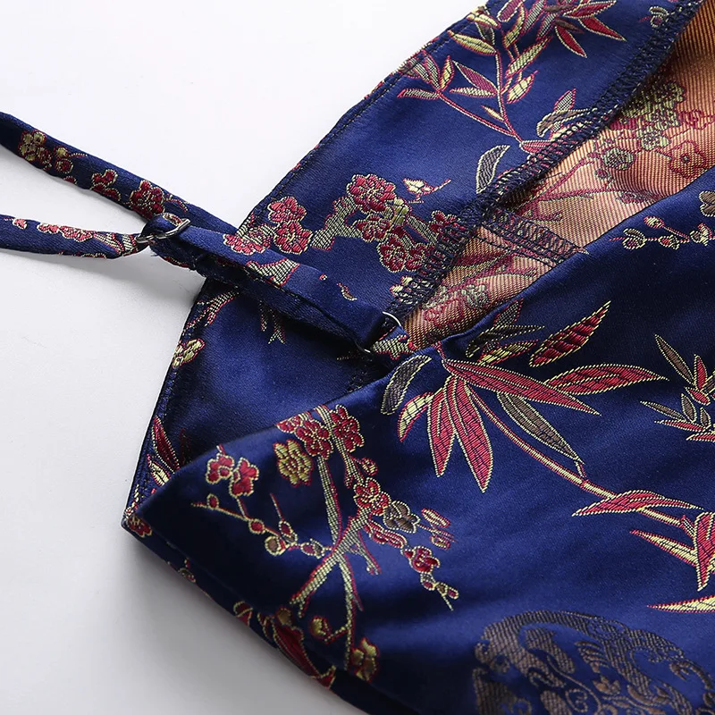 Женское атласное жаккардовое платье UIDEAZONE элегантное винтажное мини-платье на