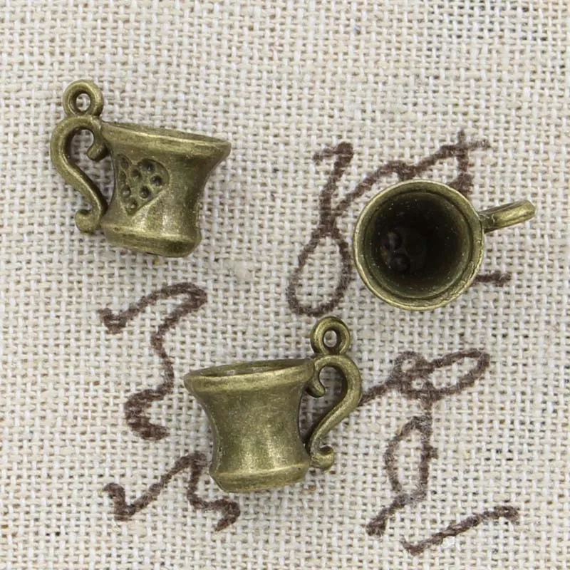 

6pcs Charms Teacup 10x15mm Antique Making Pendant fit,Vintage Tibetan Bronze Silver color,DIY Handmade Jewelry